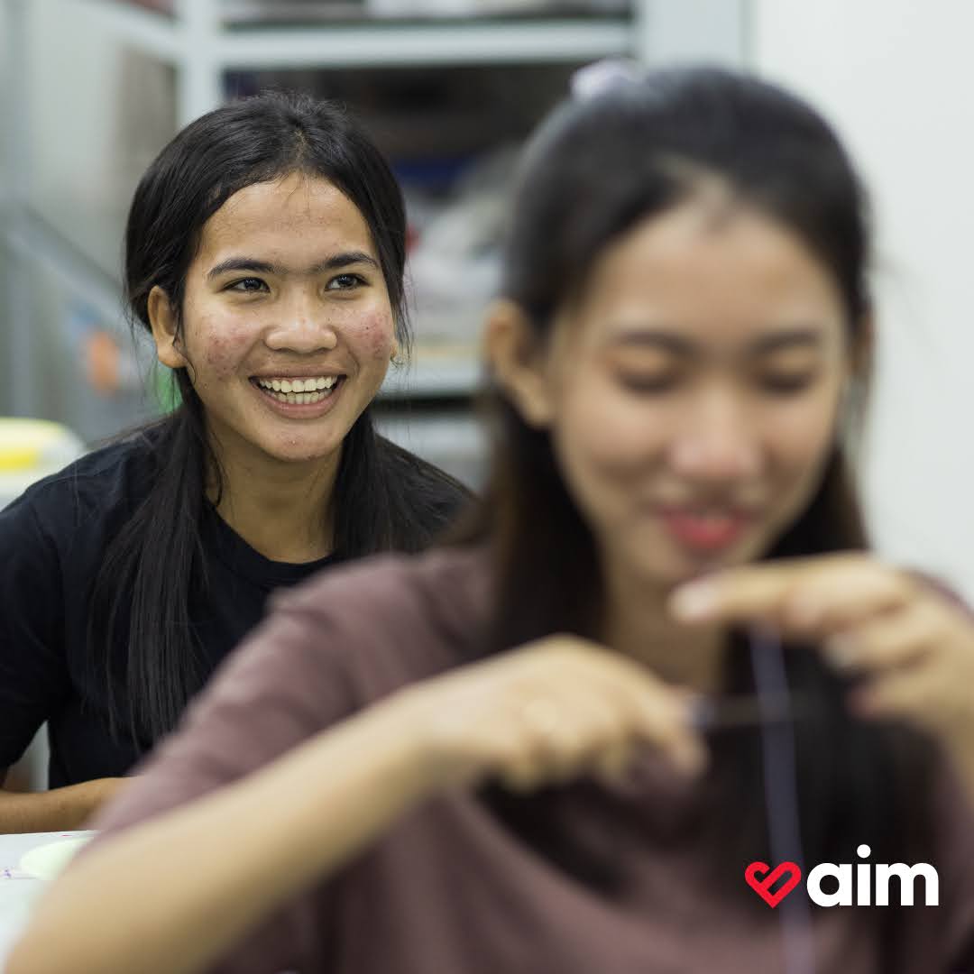 Black Porcelain Floral Bead with Brass Fan