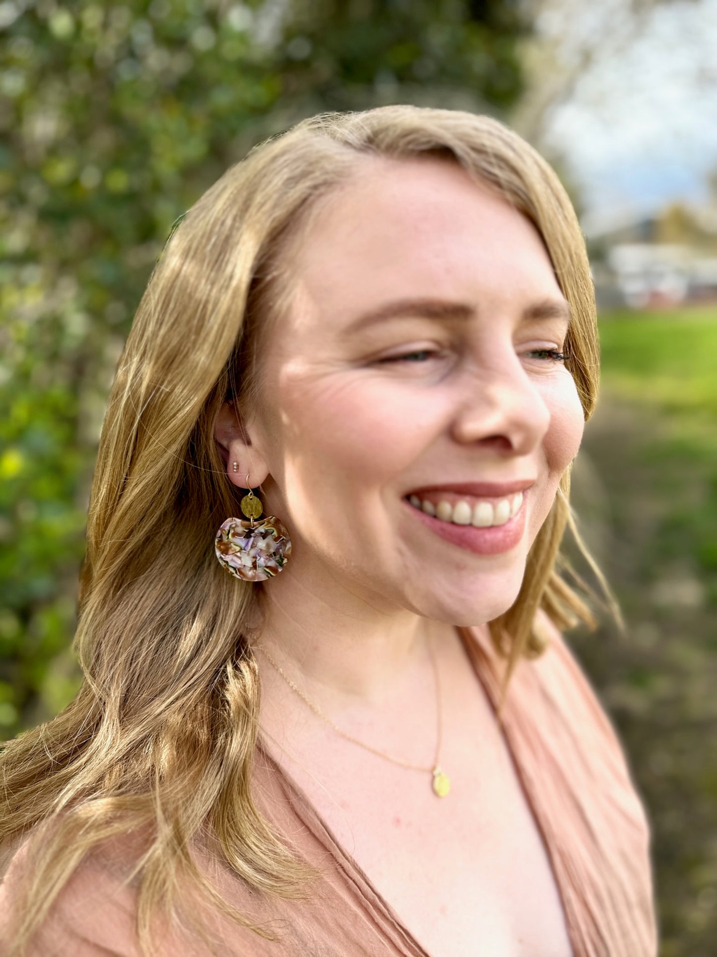 Primrose Confetti Disc Earrings