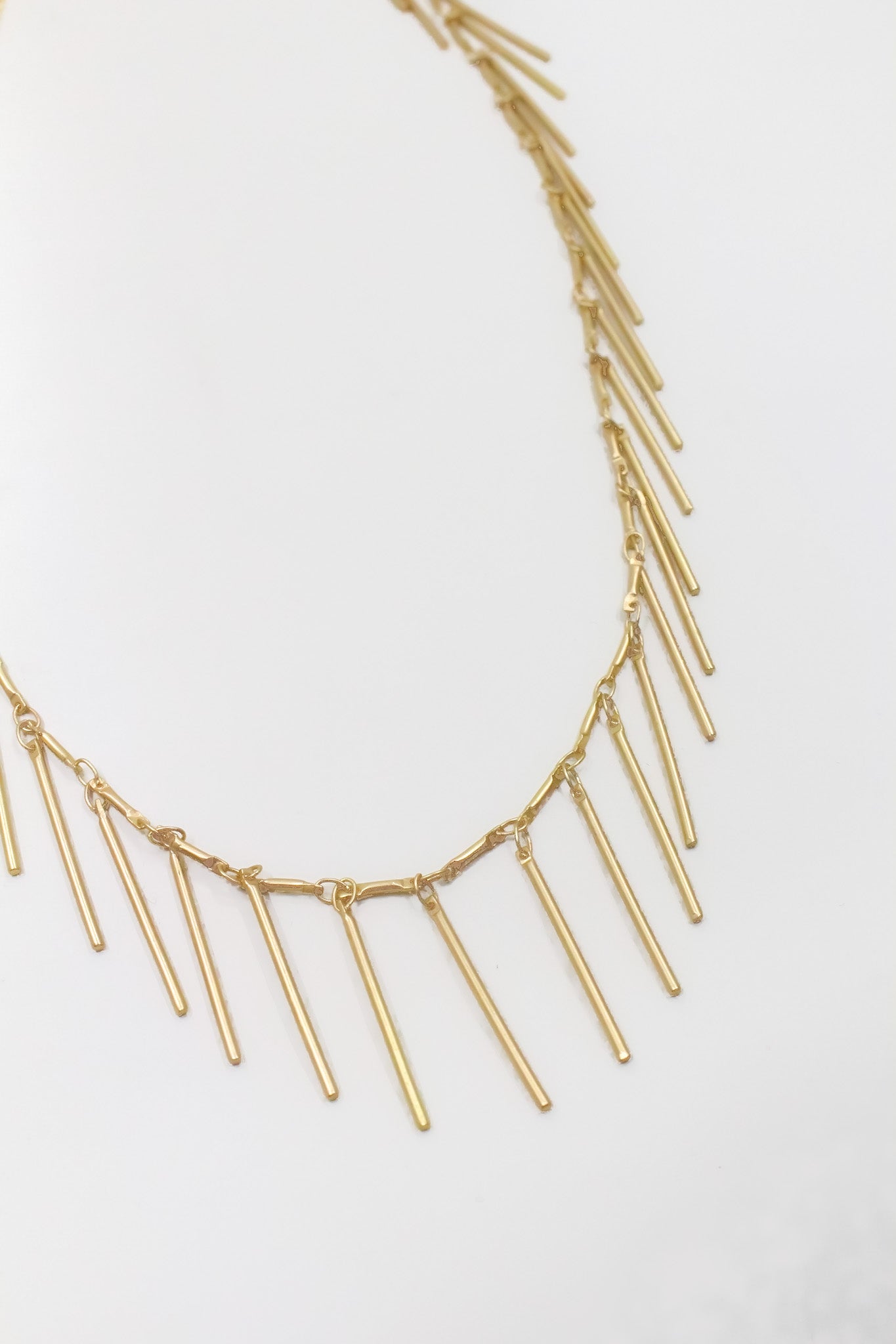 Gold Fringe Statement Necklace