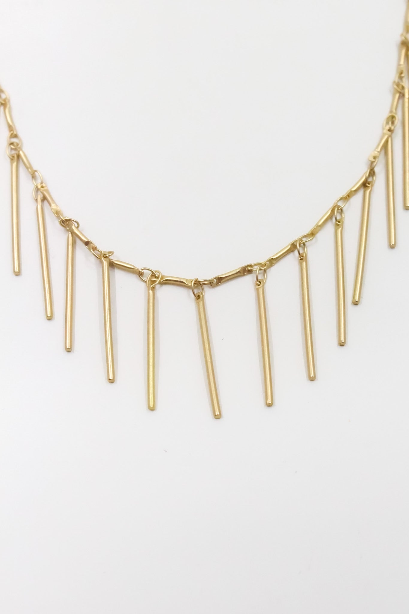 Gold Fringe Statement Necklace
