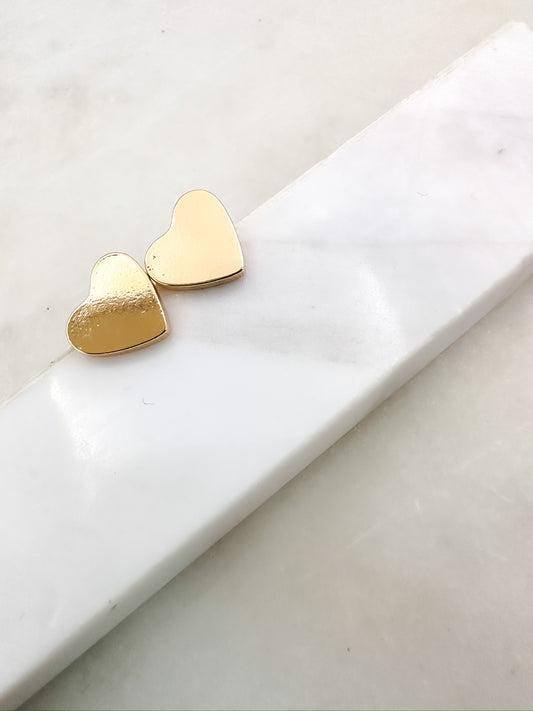 Large Heart Stud Earrings
