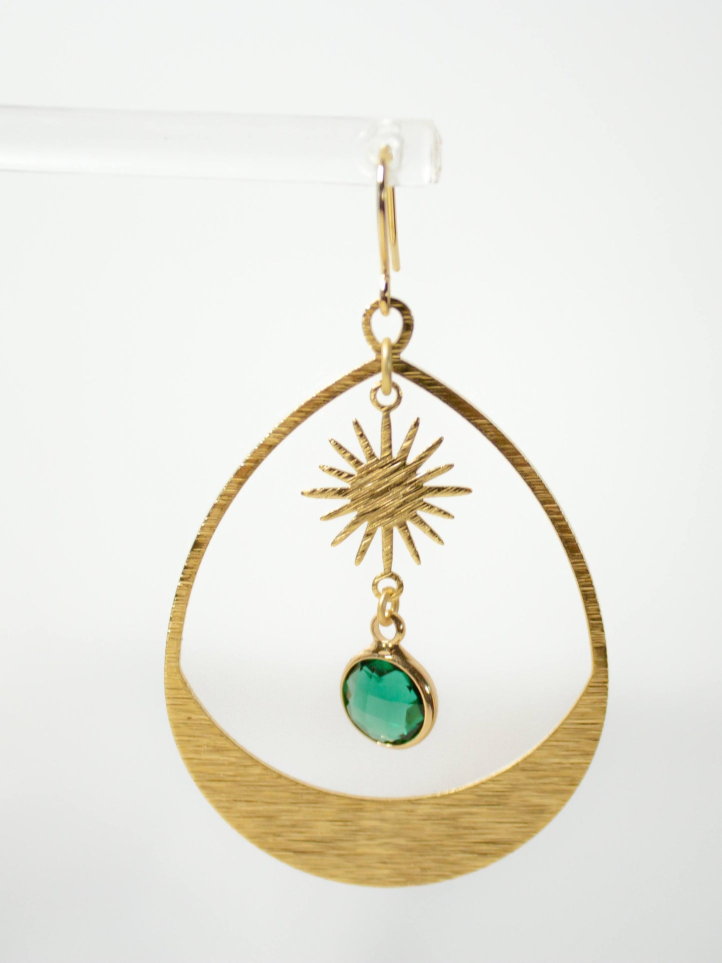 Sea Green Sun Hoops