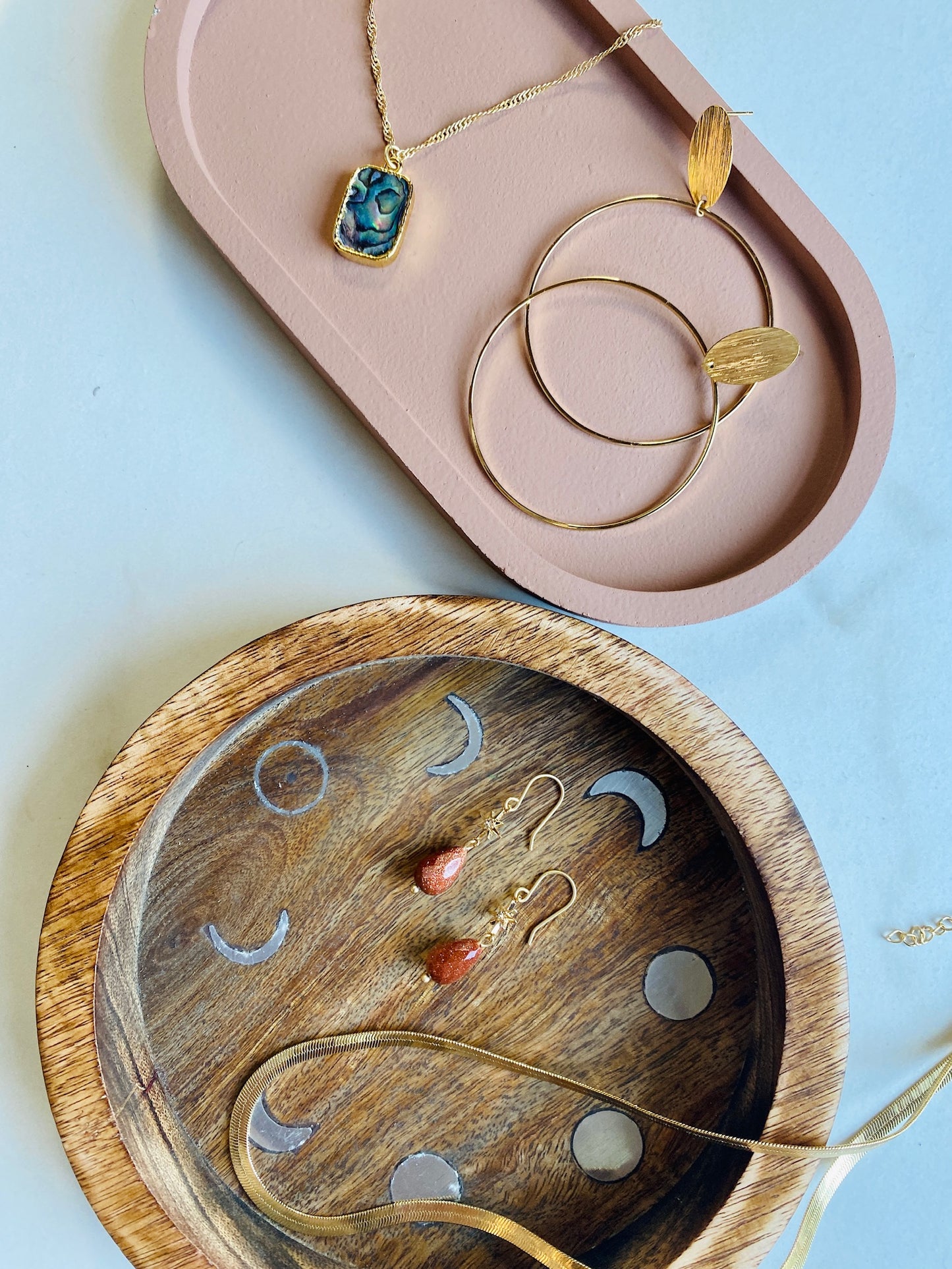 Brass Herringbone Necklace