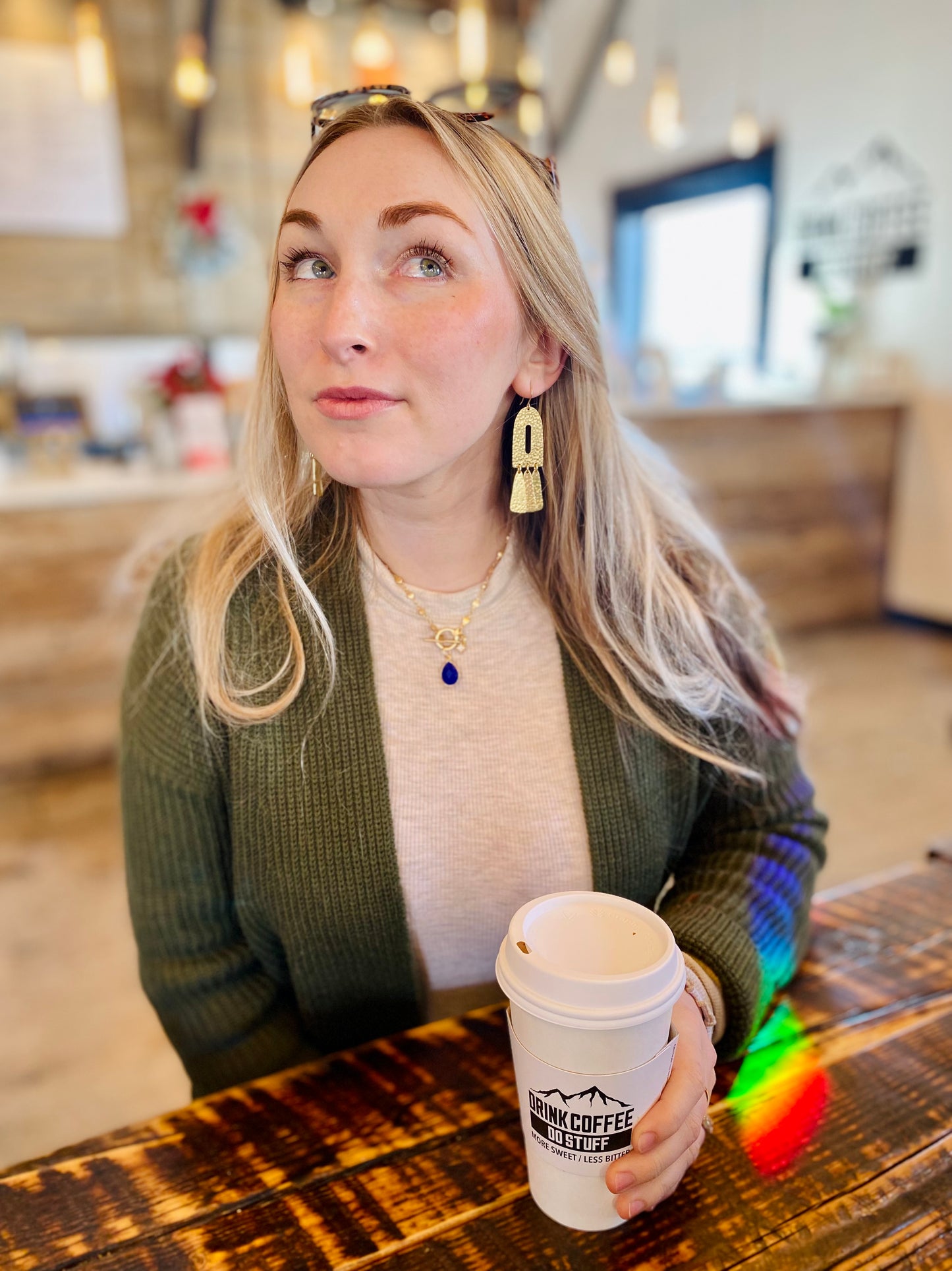 Hammered Brass Fringe Earrings