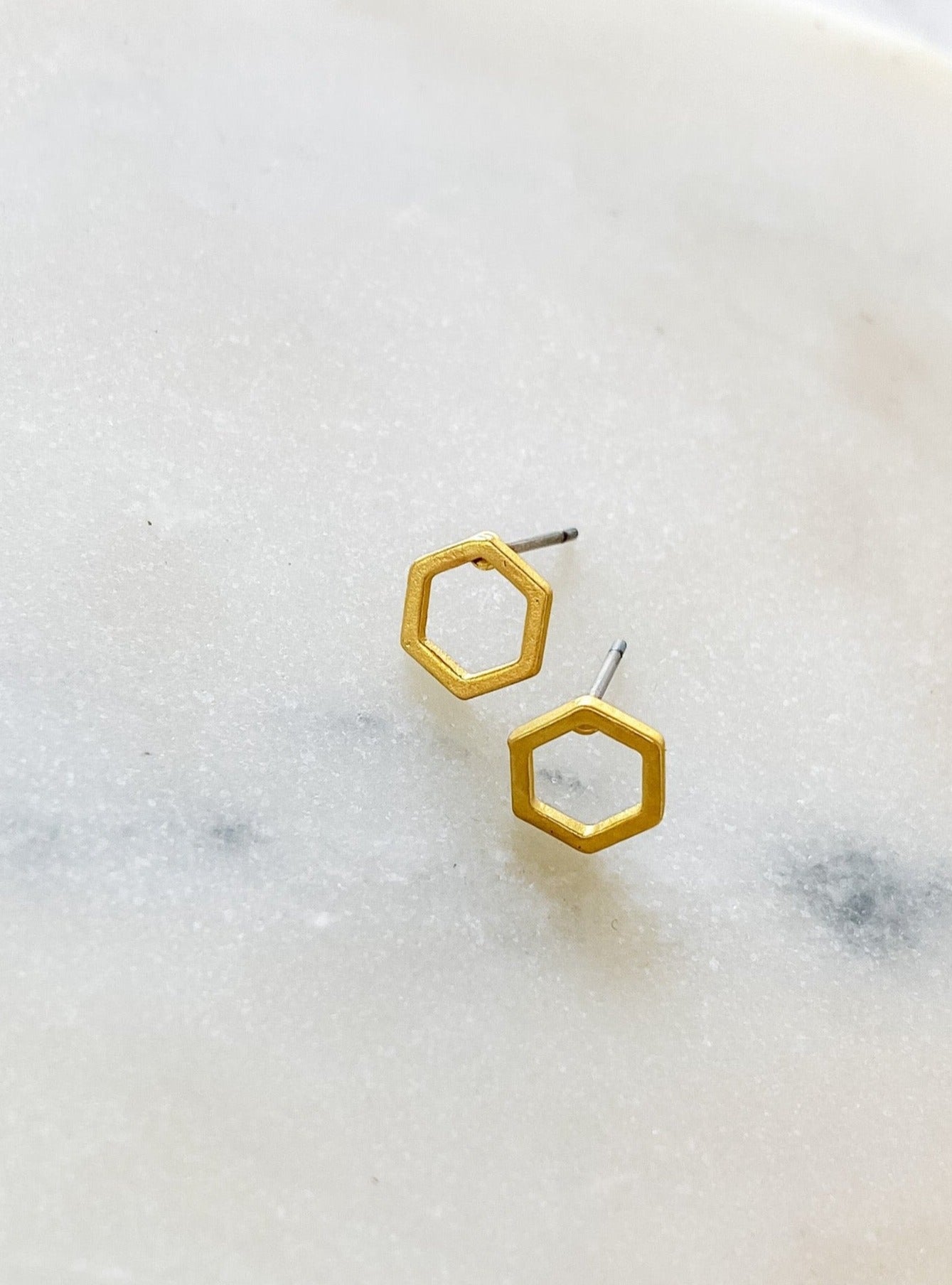 Honeycomb Stud Earrings