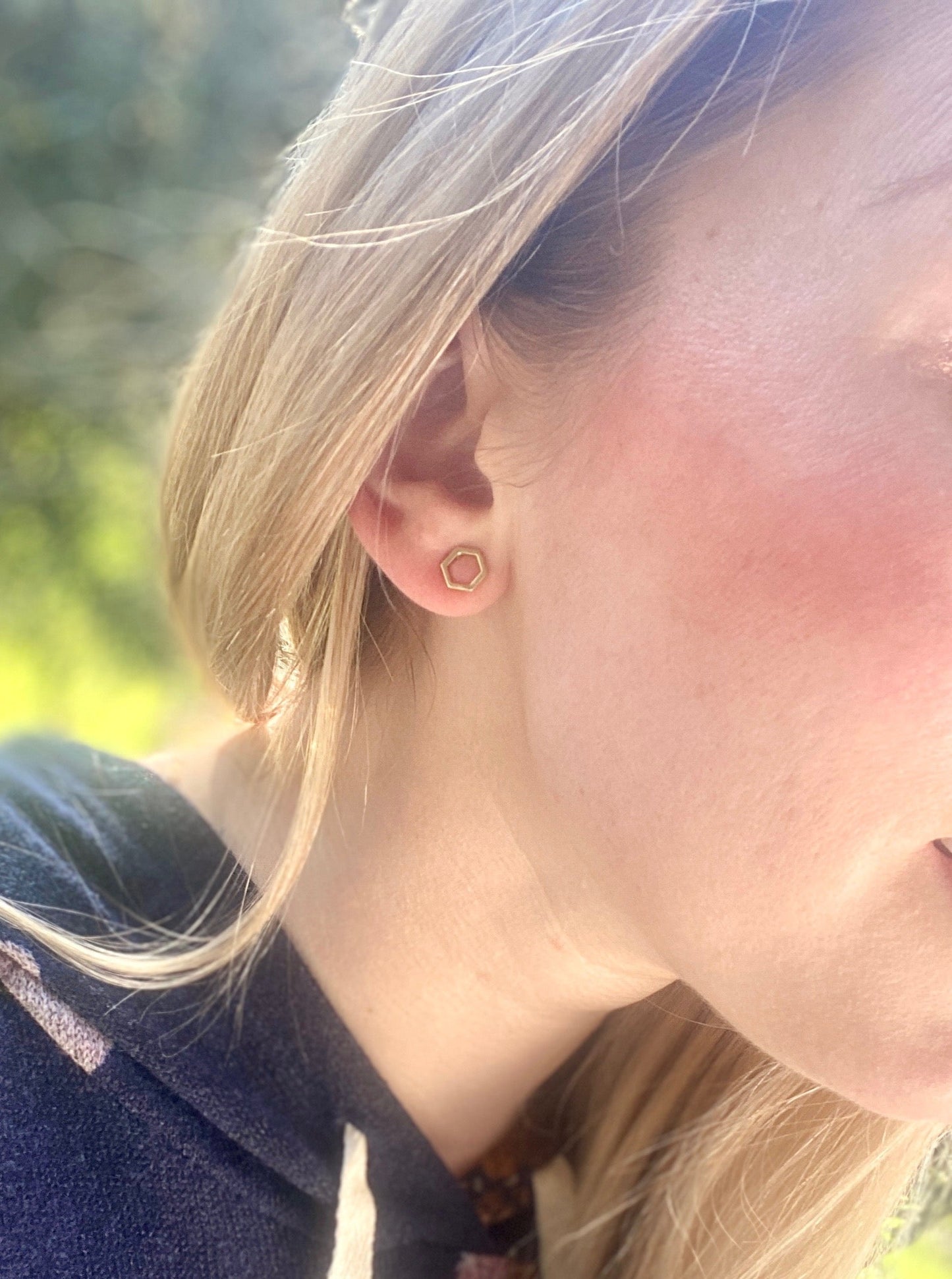 Honeycomb Stud Earrings