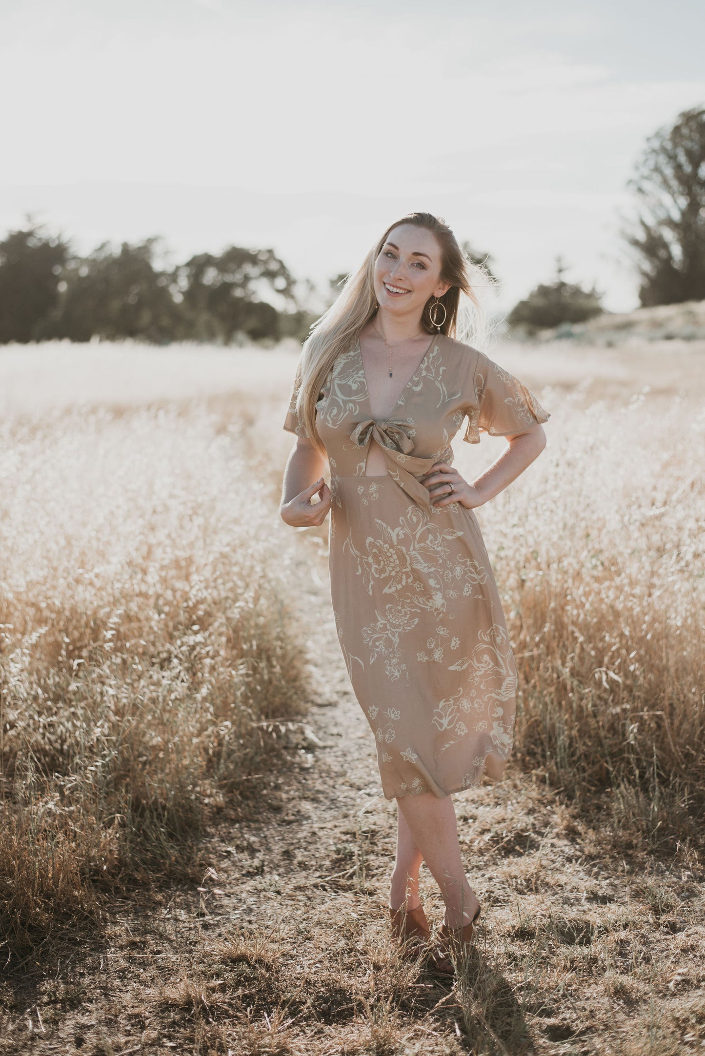 (M) Cleo Dress in Watercolor Nude