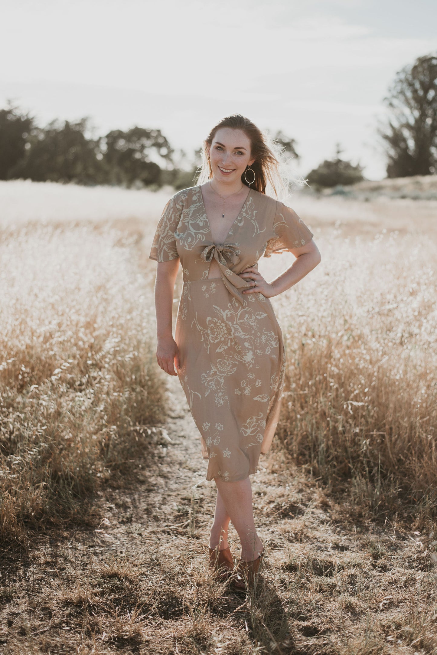 (M) Cleo Dress in Watercolor Nude