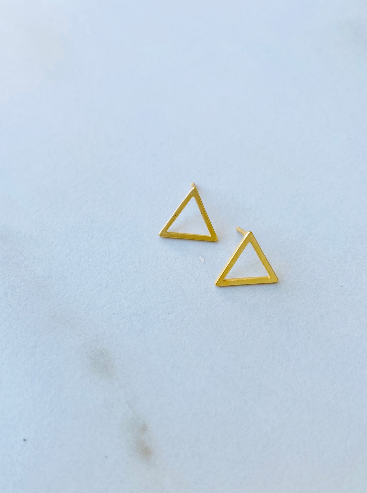 Open Triangle Stud Earrings