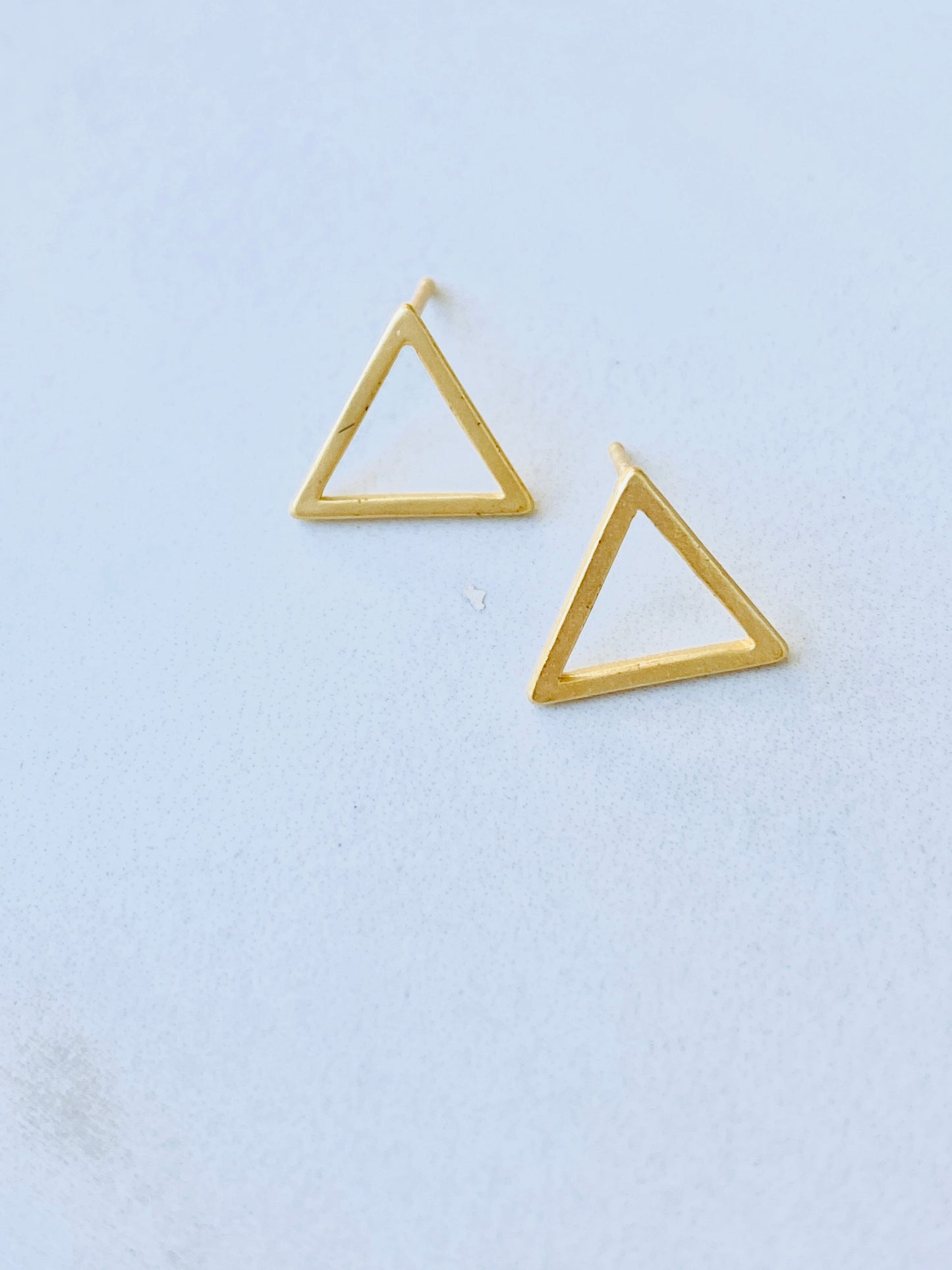 Open Triangle Stud Earrings