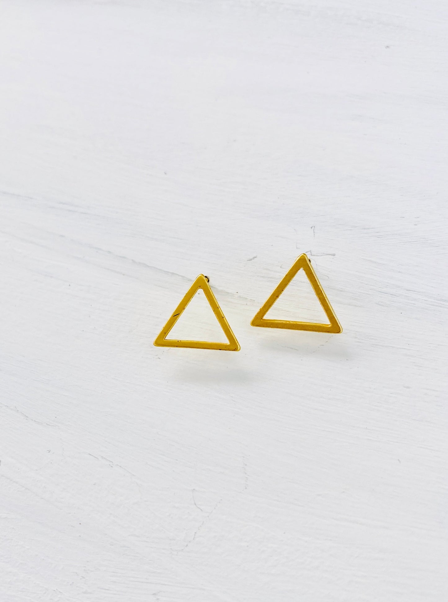 Open Triangle Stud Earrings
