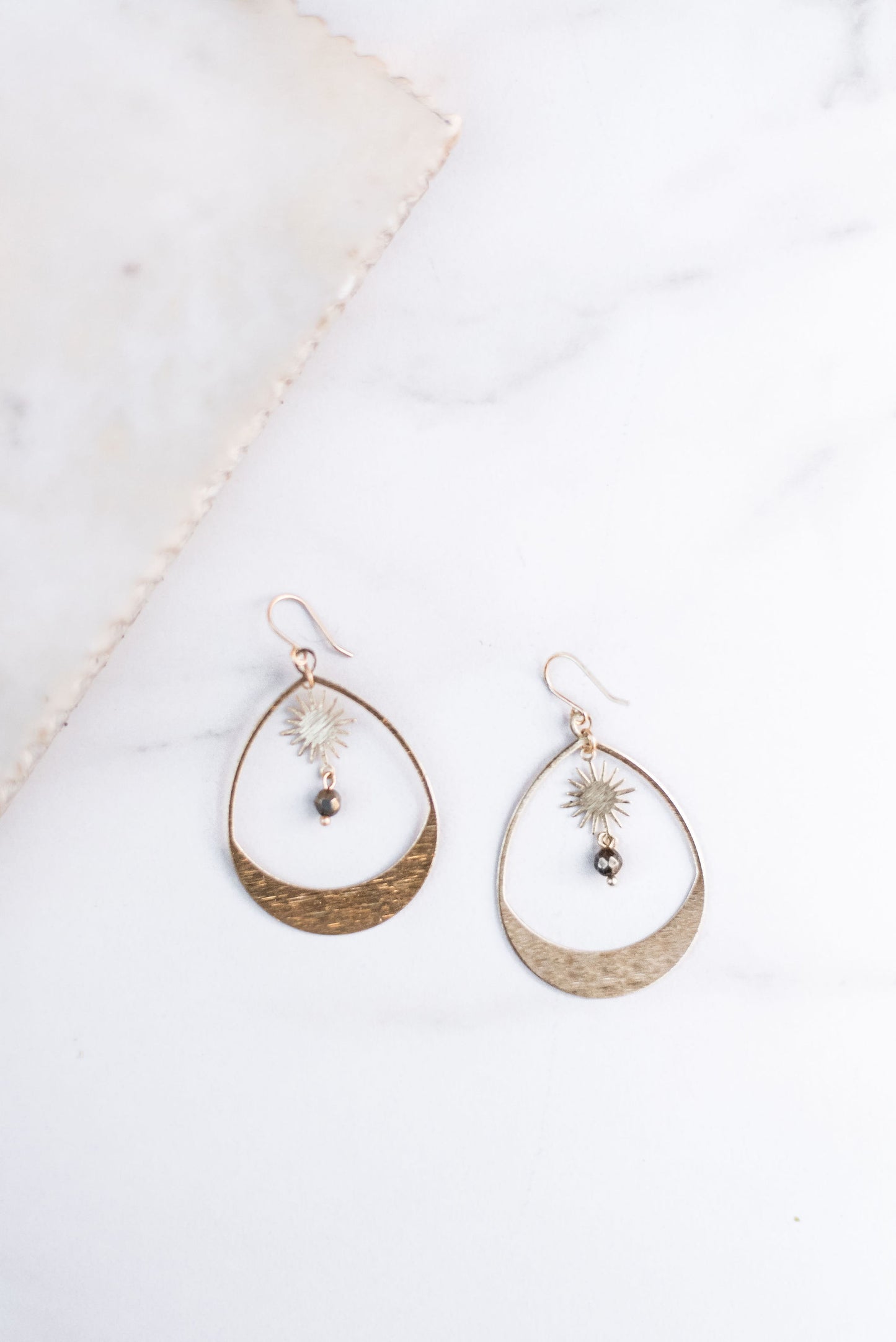 Pyrite Sun Earrings