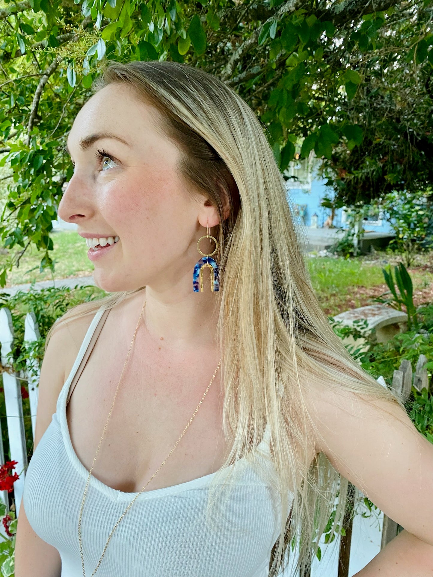 Tortoise Blues and Double U Earrings