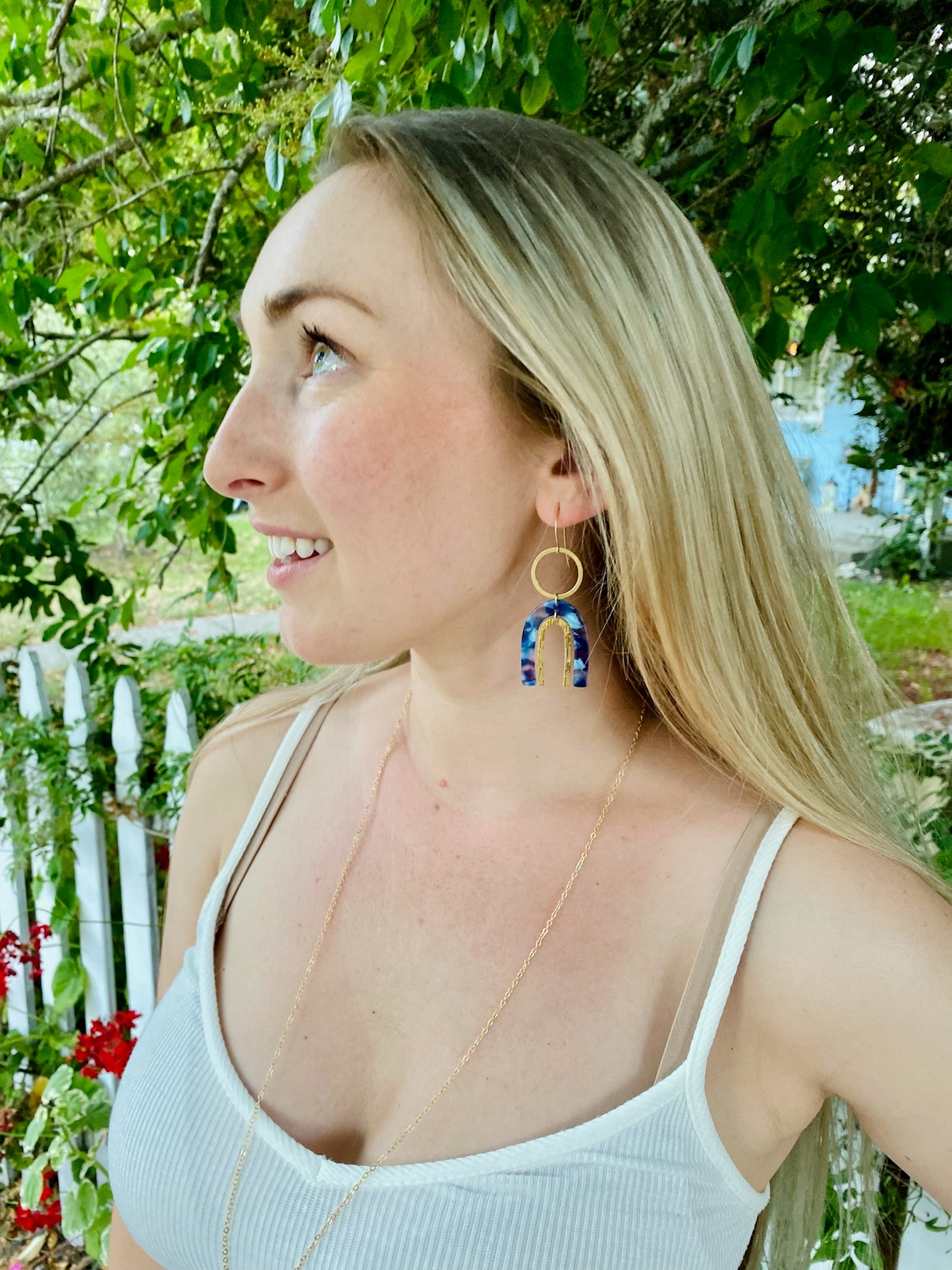 Tortoise Blues and Double U Earrings