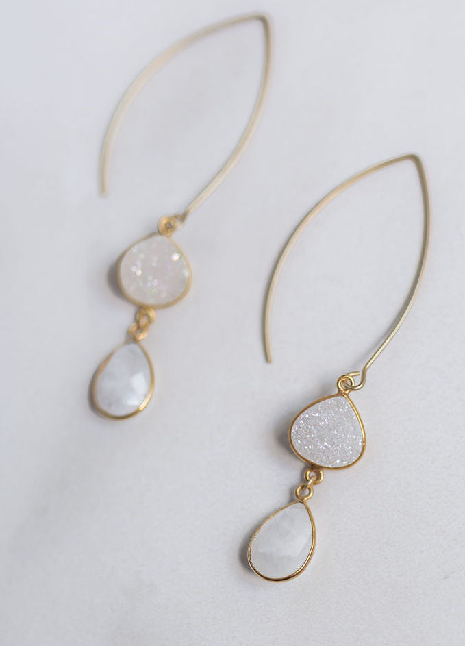 Druzy Drop Earrings