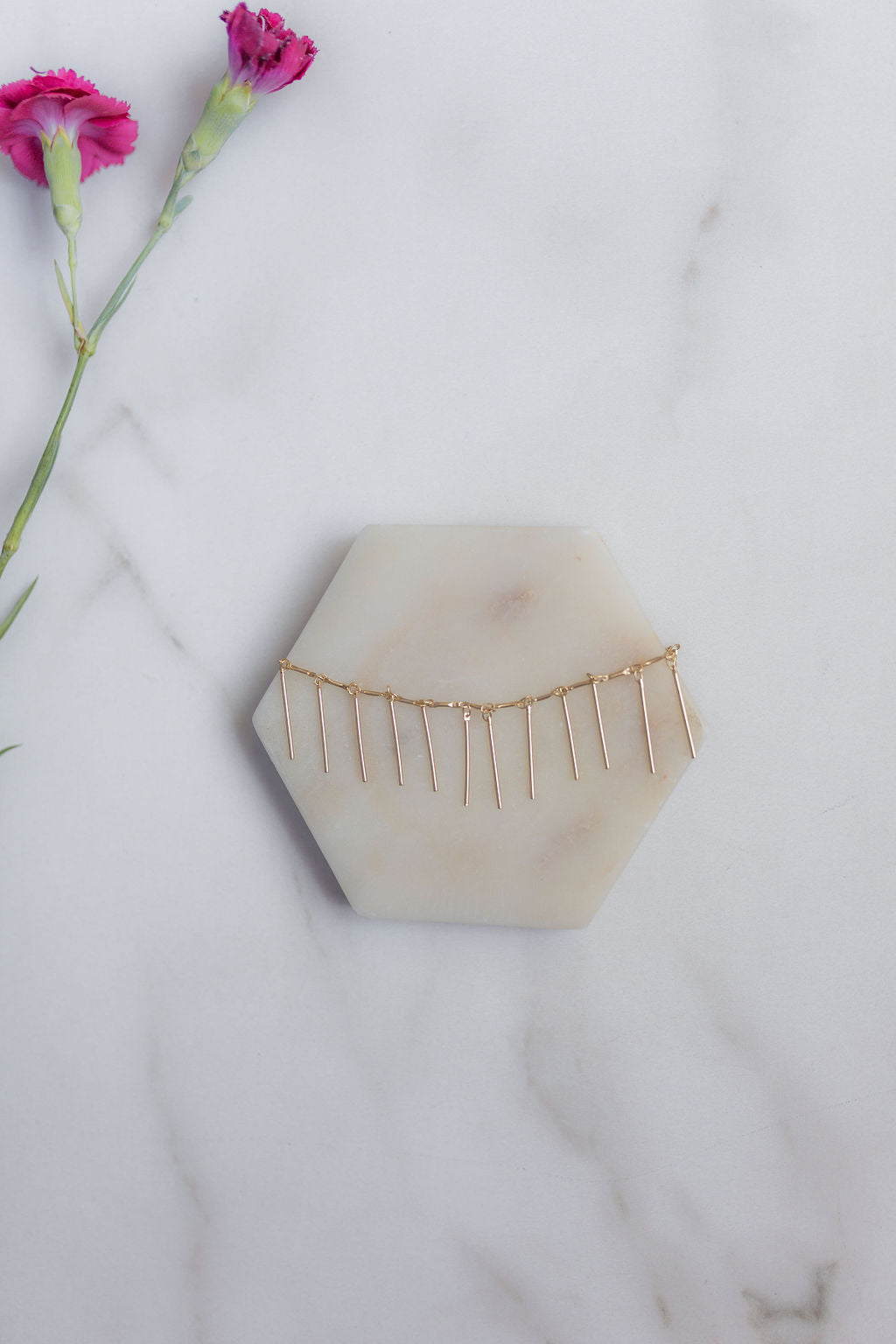 Gold Fringe Statement Necklace