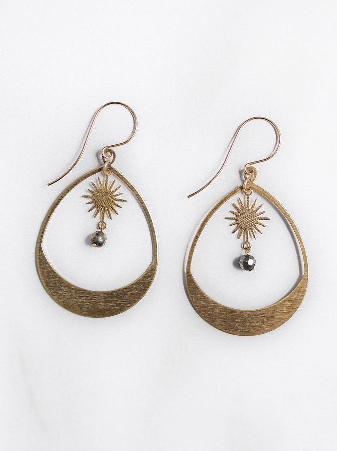 Pyrite Sun Earrings