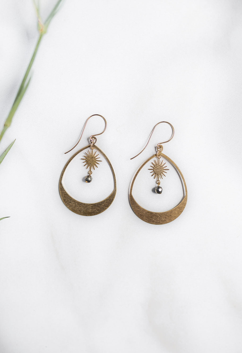 Pyrite Sun Earrings