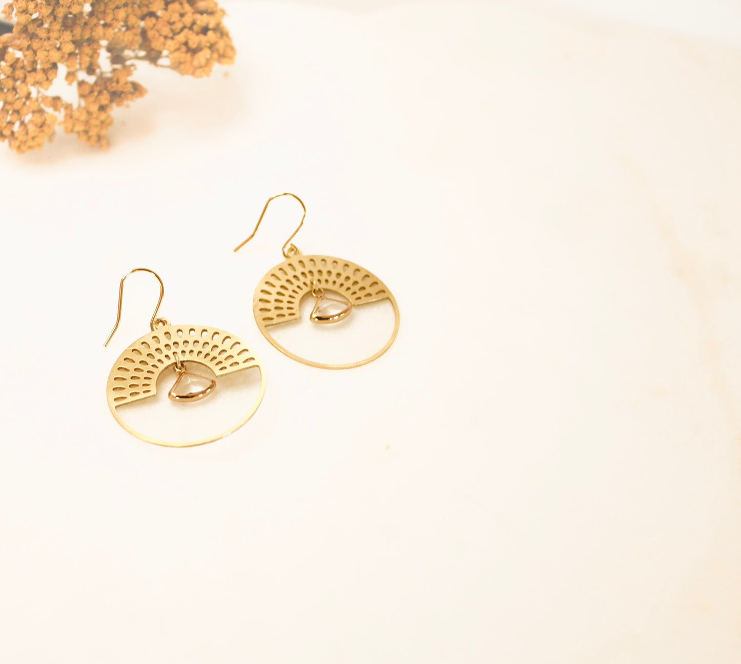 Deco Crystal Hoop Earrings