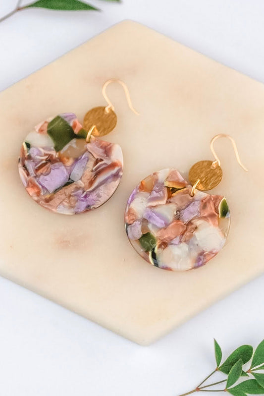 Primrose Confetti Disc Earrings