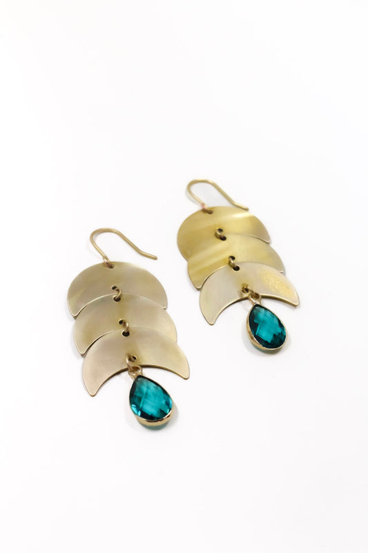 Topaz Moon Earrings