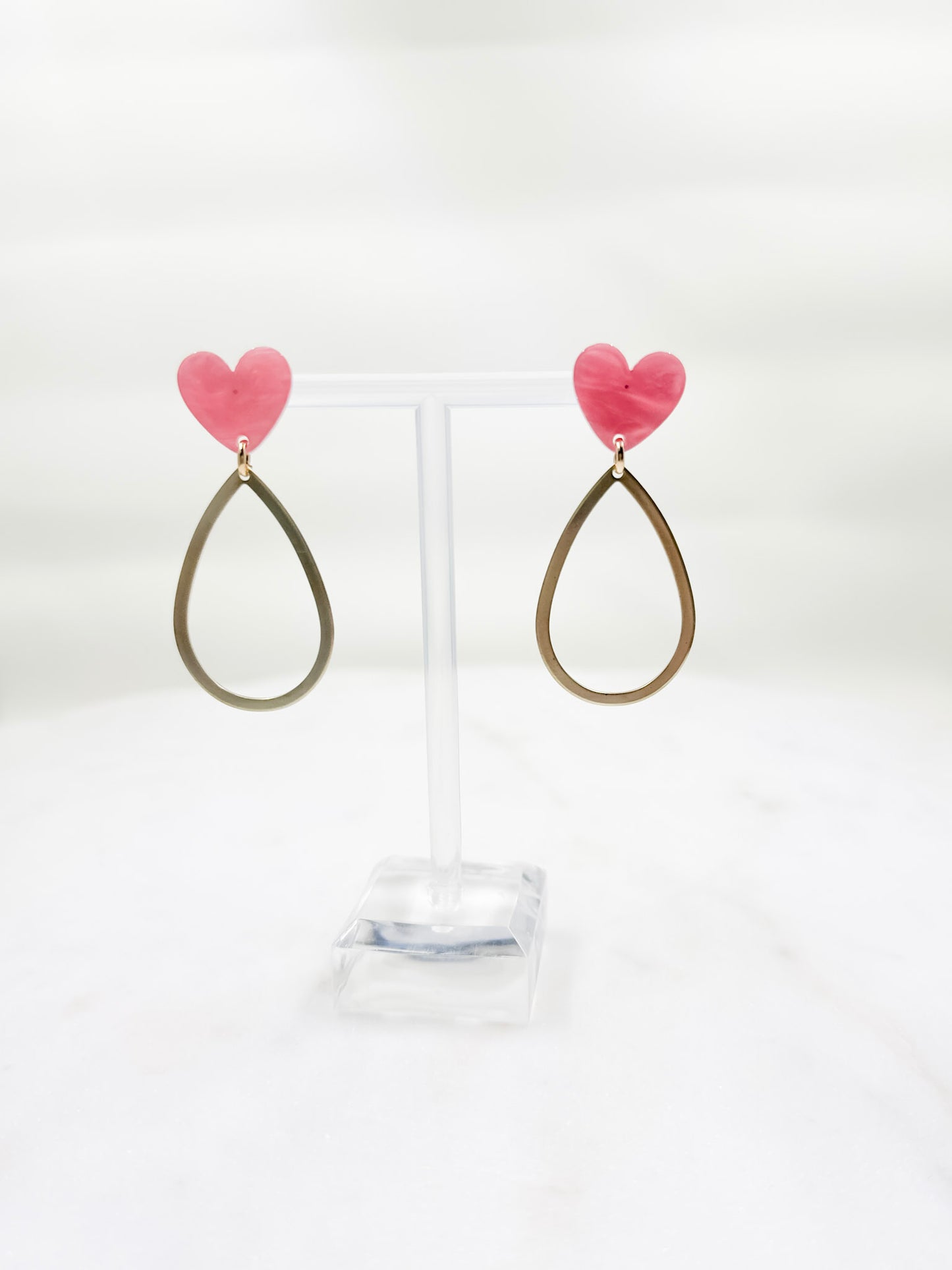 Teardrop Heart Hoops