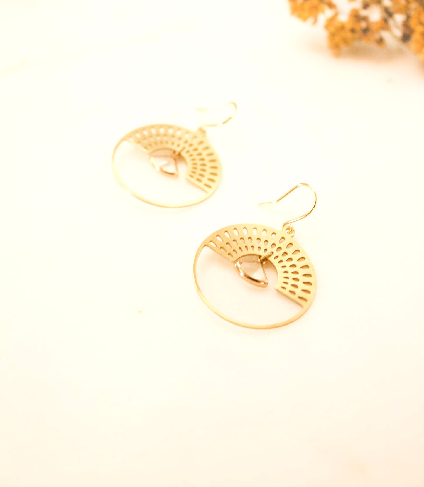 Deco Crystal Hoop Earrings