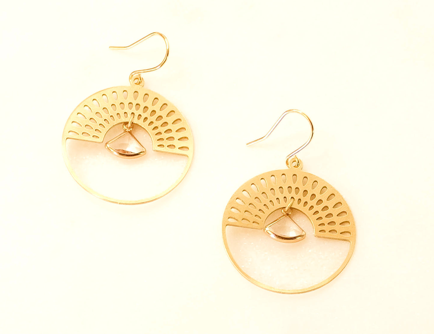 Deco Crystal Hoop Earrings