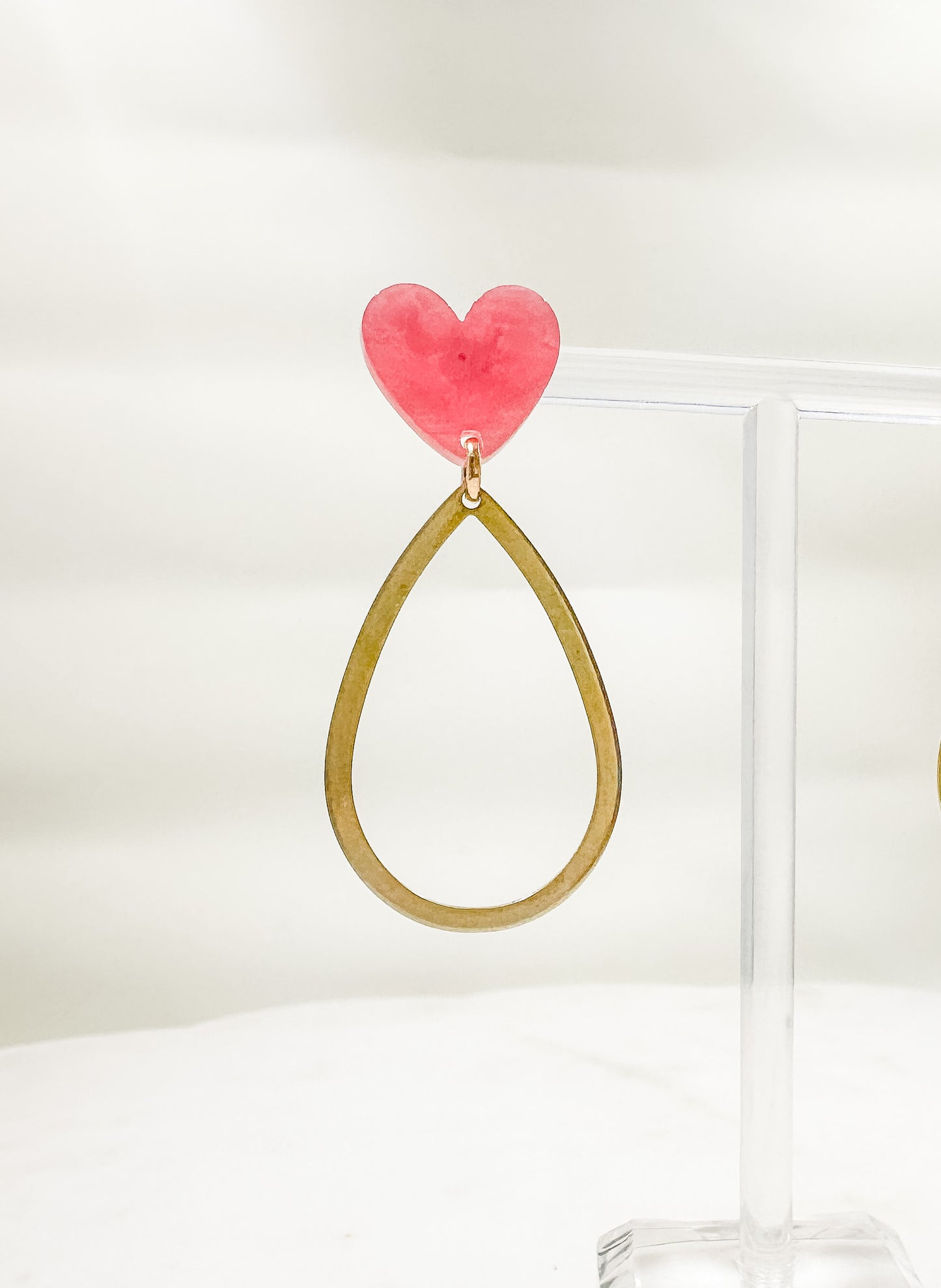 Teardrop Heart Hoops