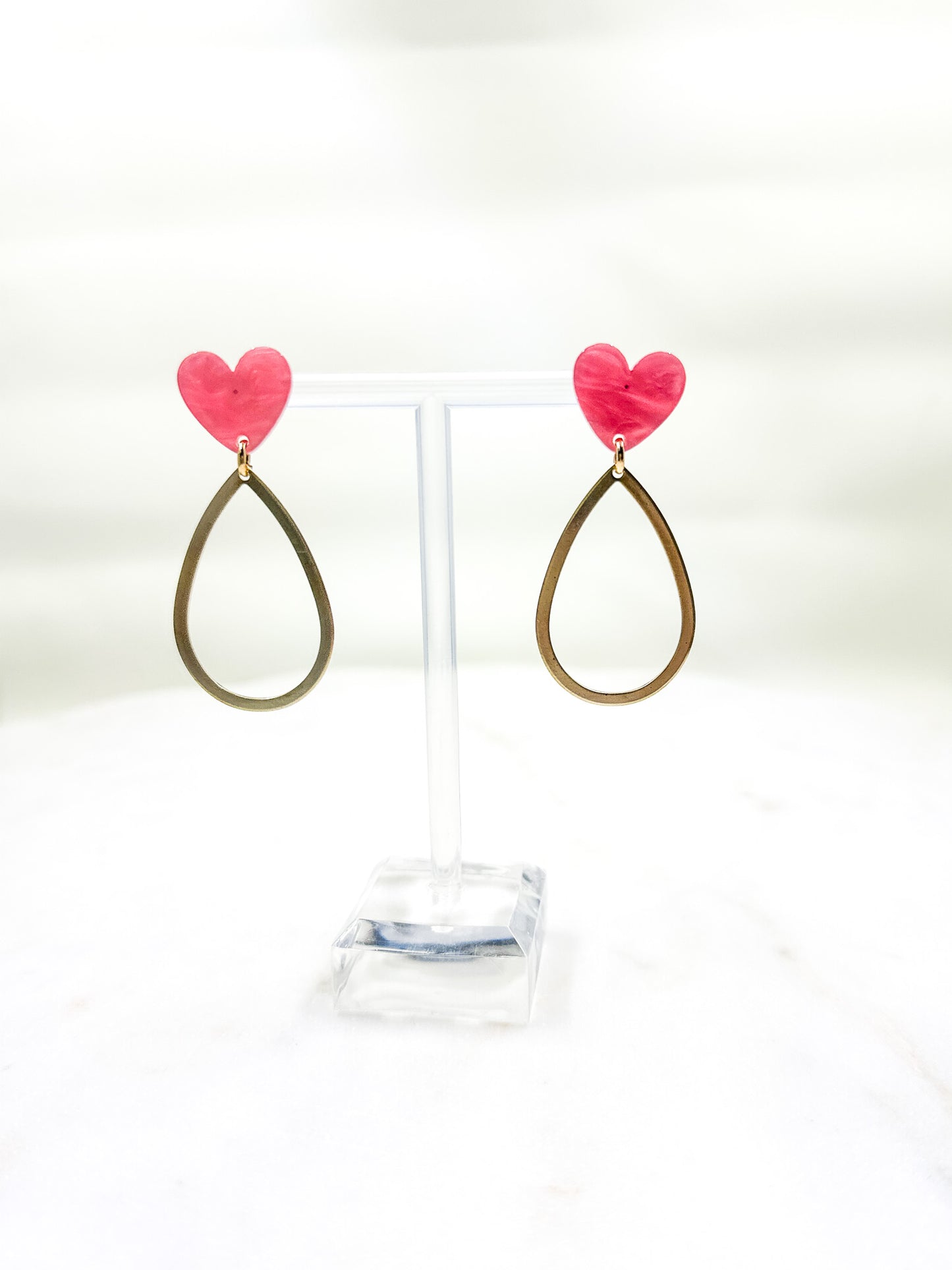 Teardrop Heart Hoops