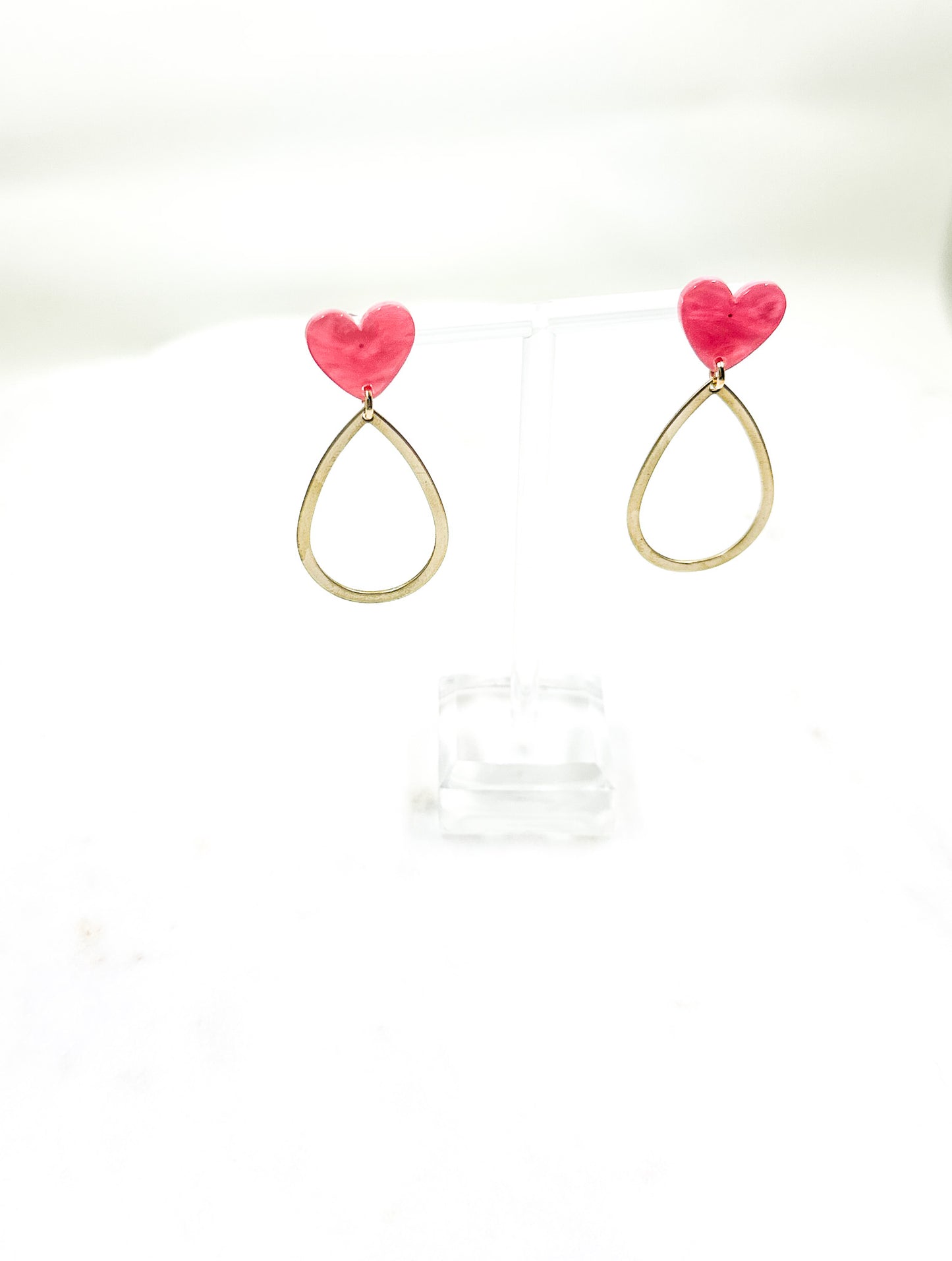 Teardrop Heart Hoops