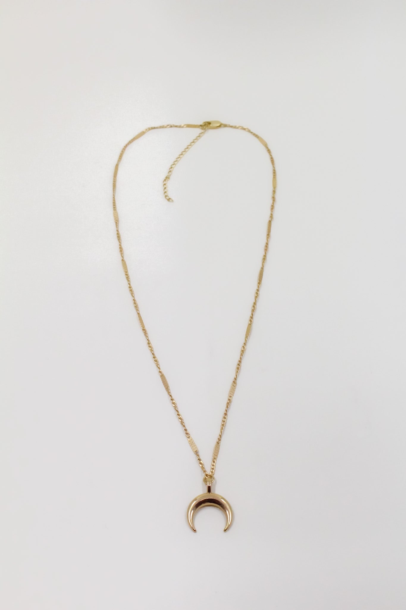 Brass Crescent Layering Necklace