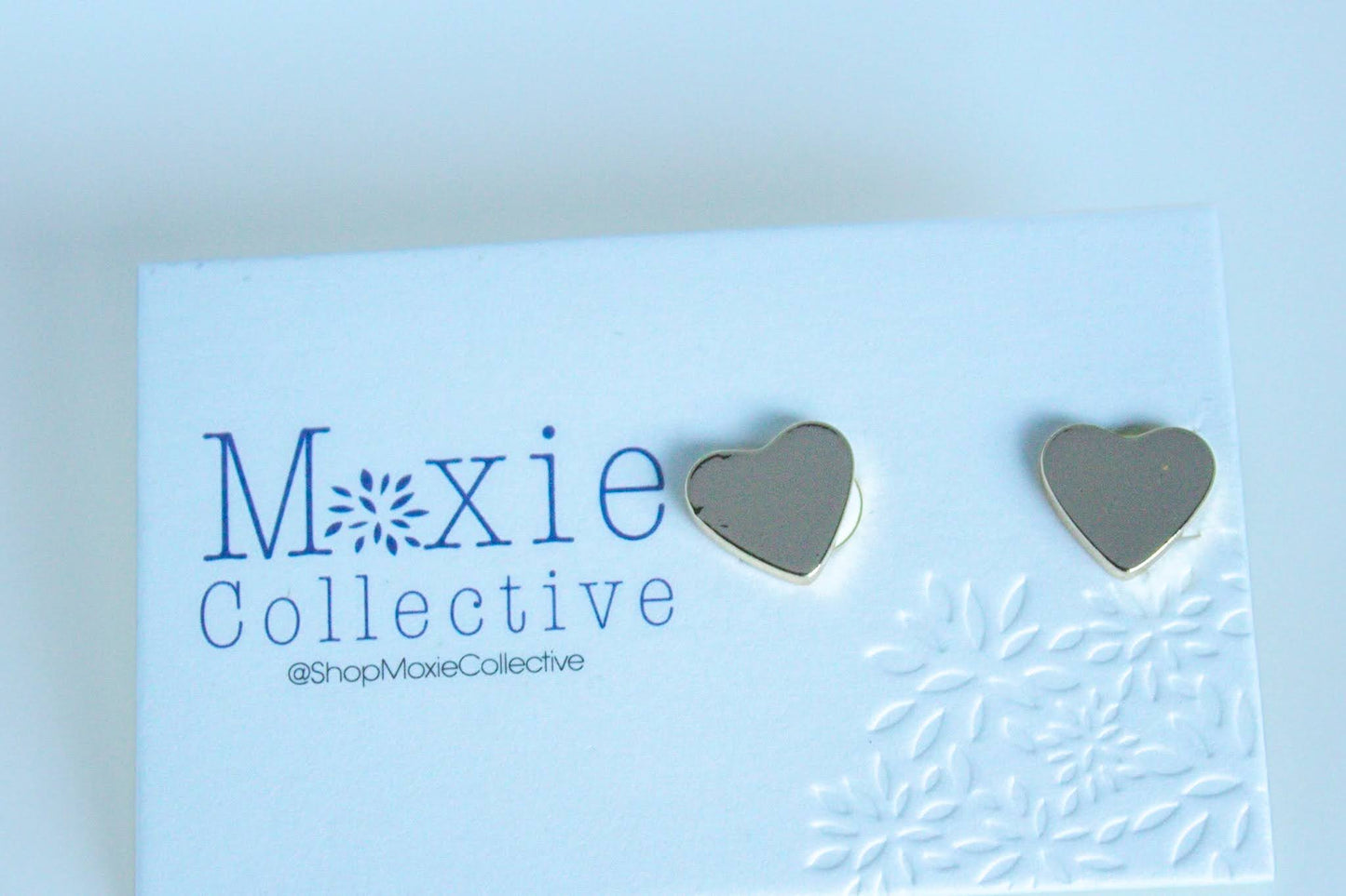 Large Heart Stud Earrings