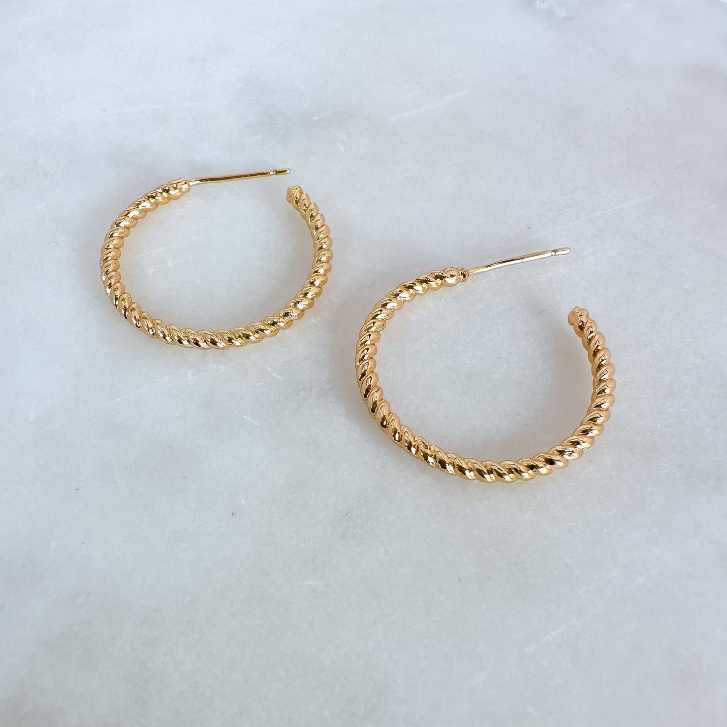 Brass Spiraled Rope Hoops – Moxie Collective