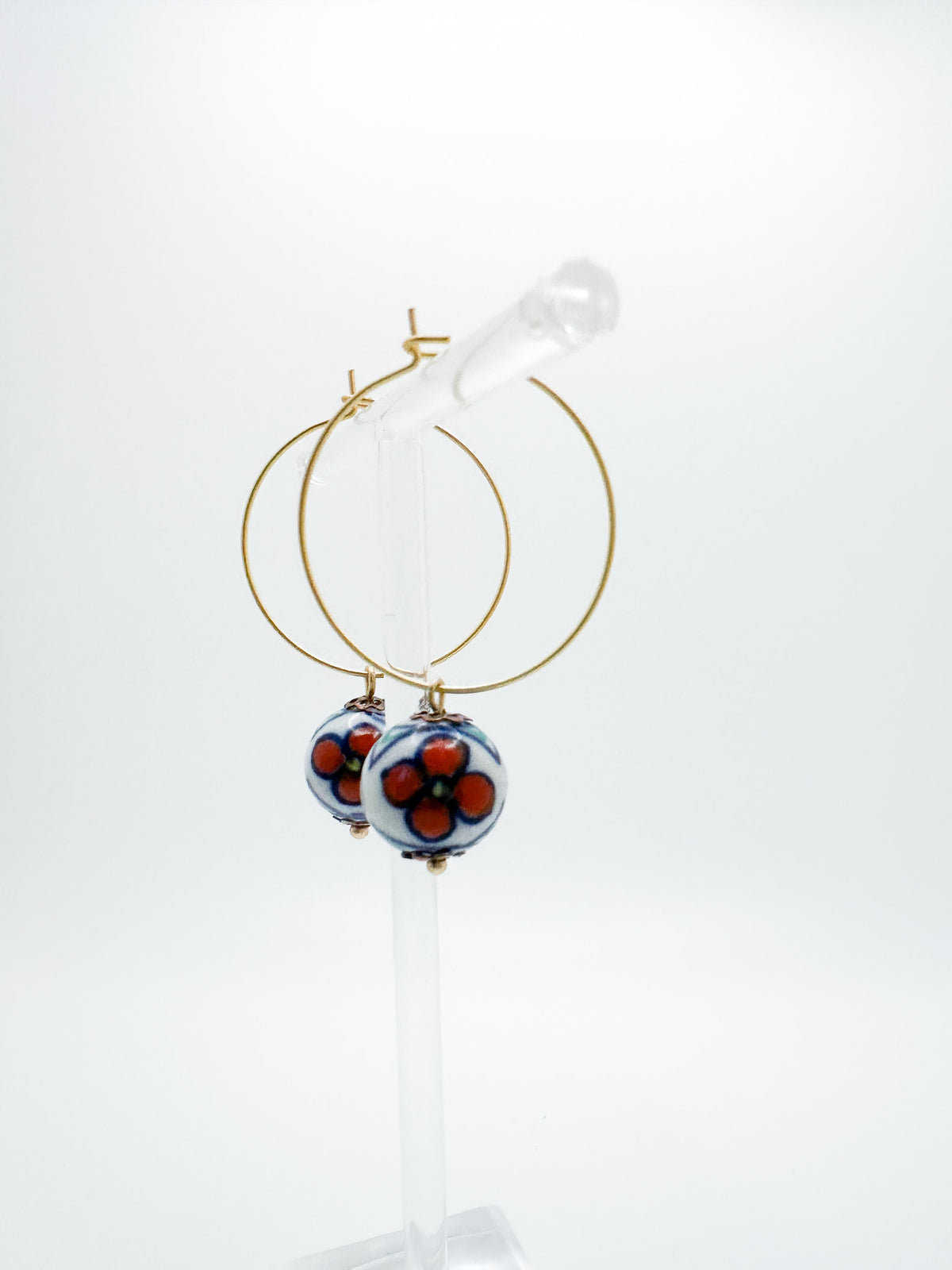 Floral Ceramic Hoops