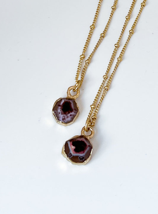 Ruby Freeform Agate Necklace