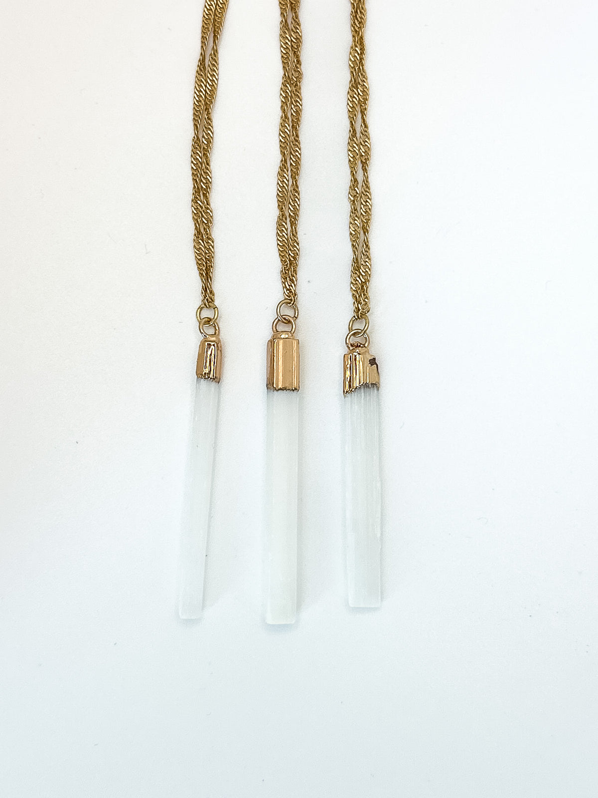White Apatite Long Necklace