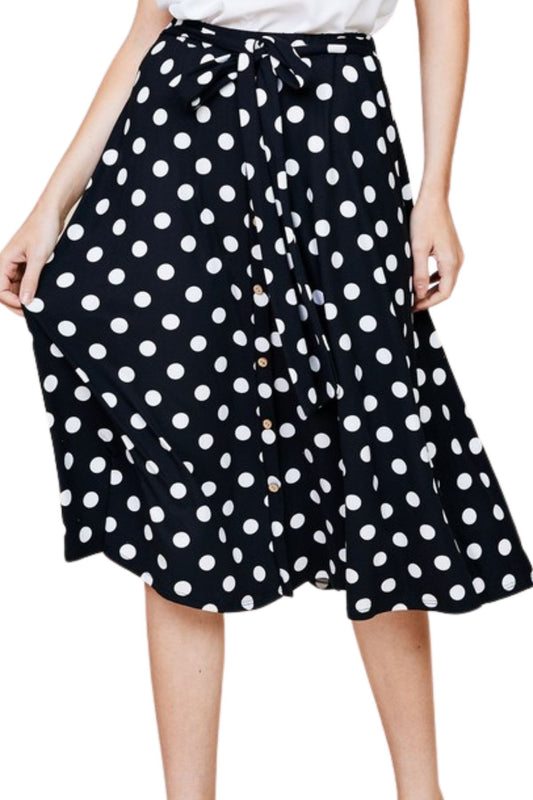 (XL) Polka Dot Twirl Skirt