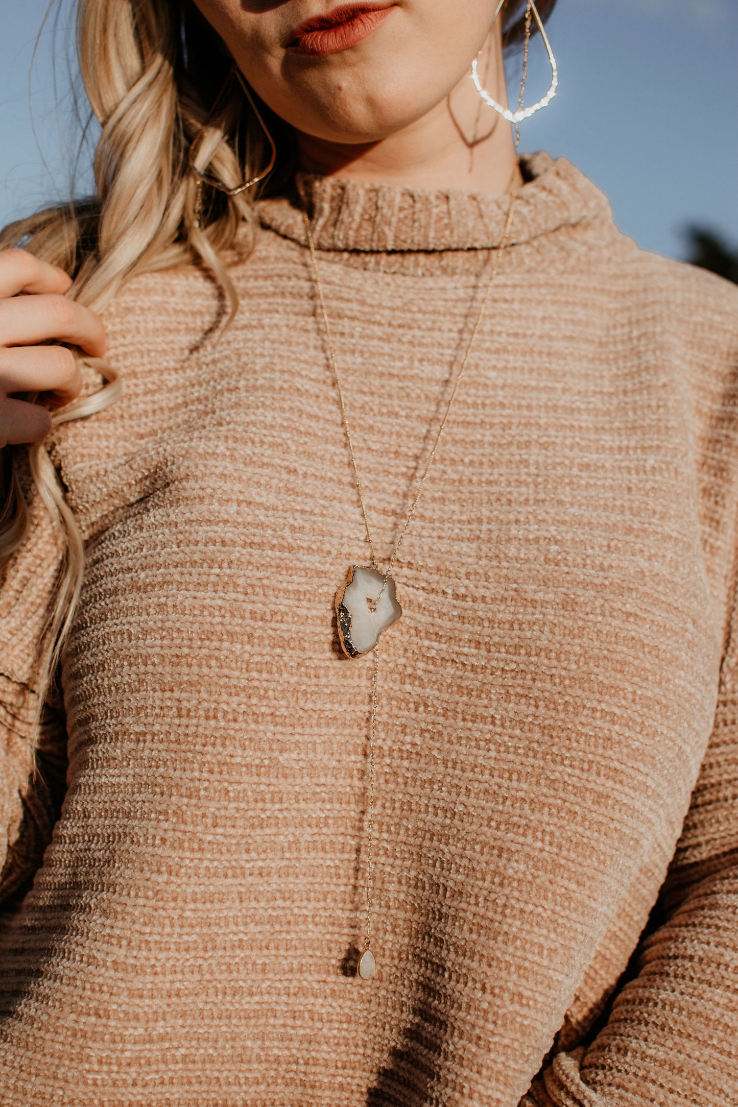 Agate Long Necklace