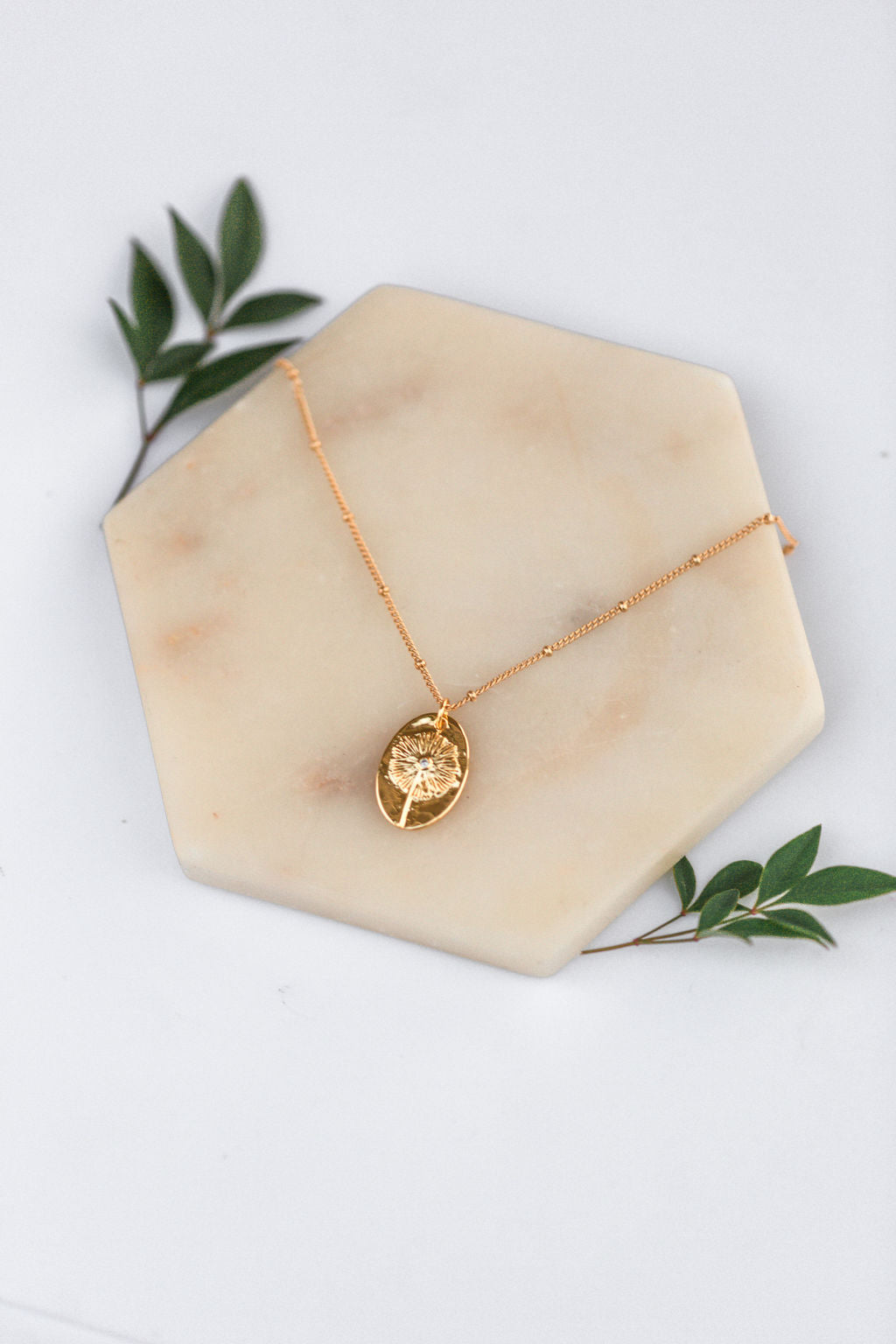 Dandelion Oval Pendant