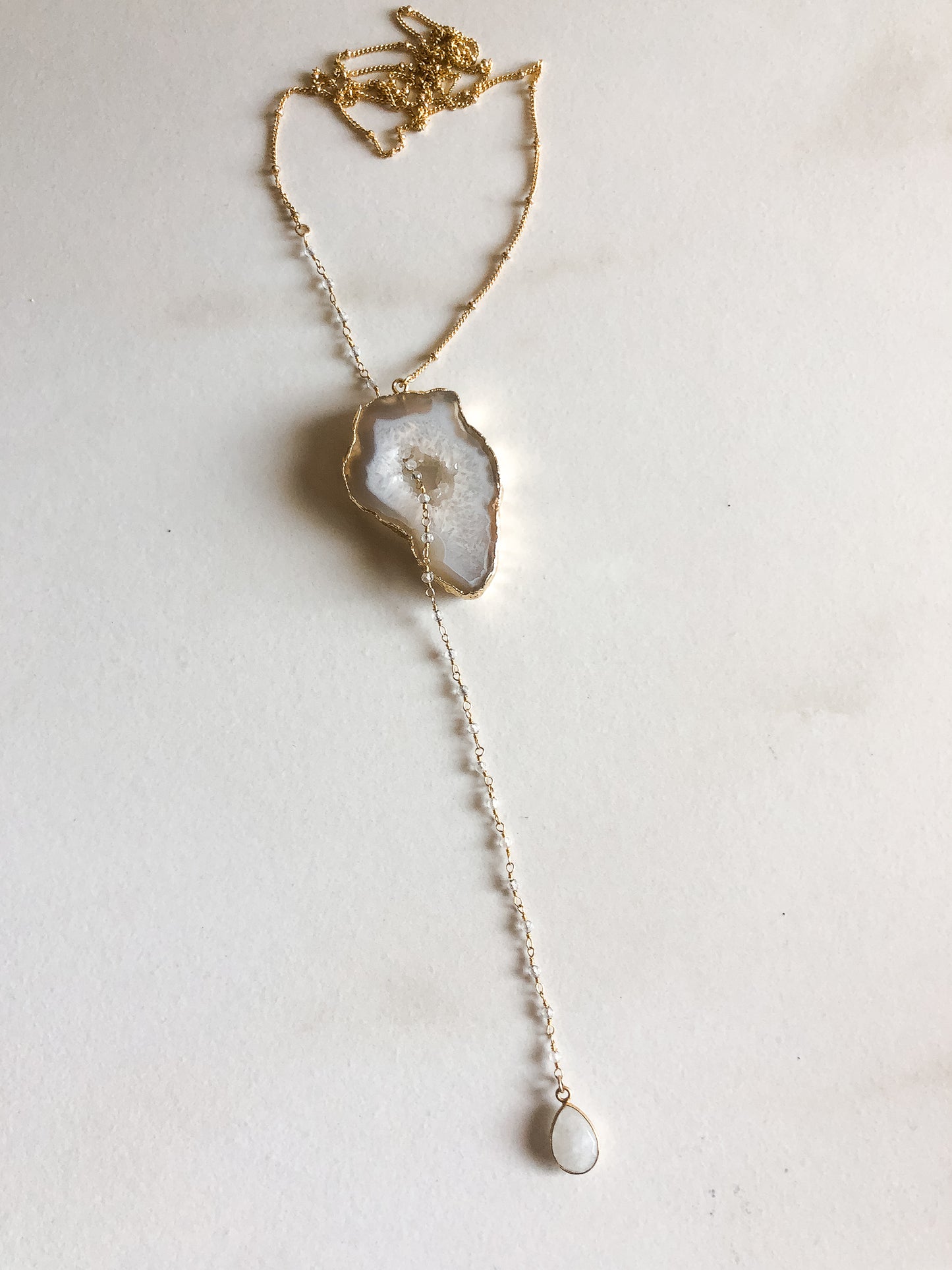 Agate Long Necklace