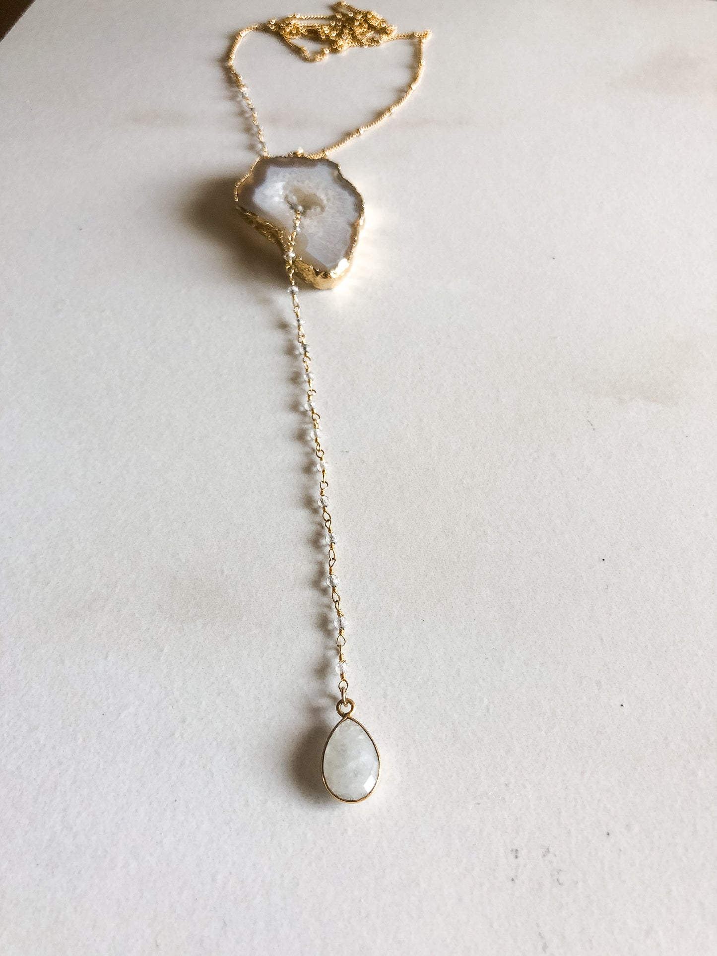 Agate Long Necklace