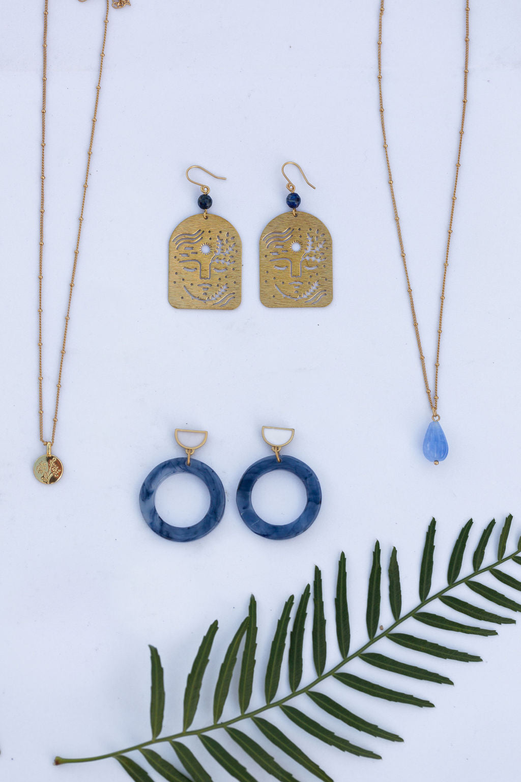 Empowered Woman Earrings in Lapis