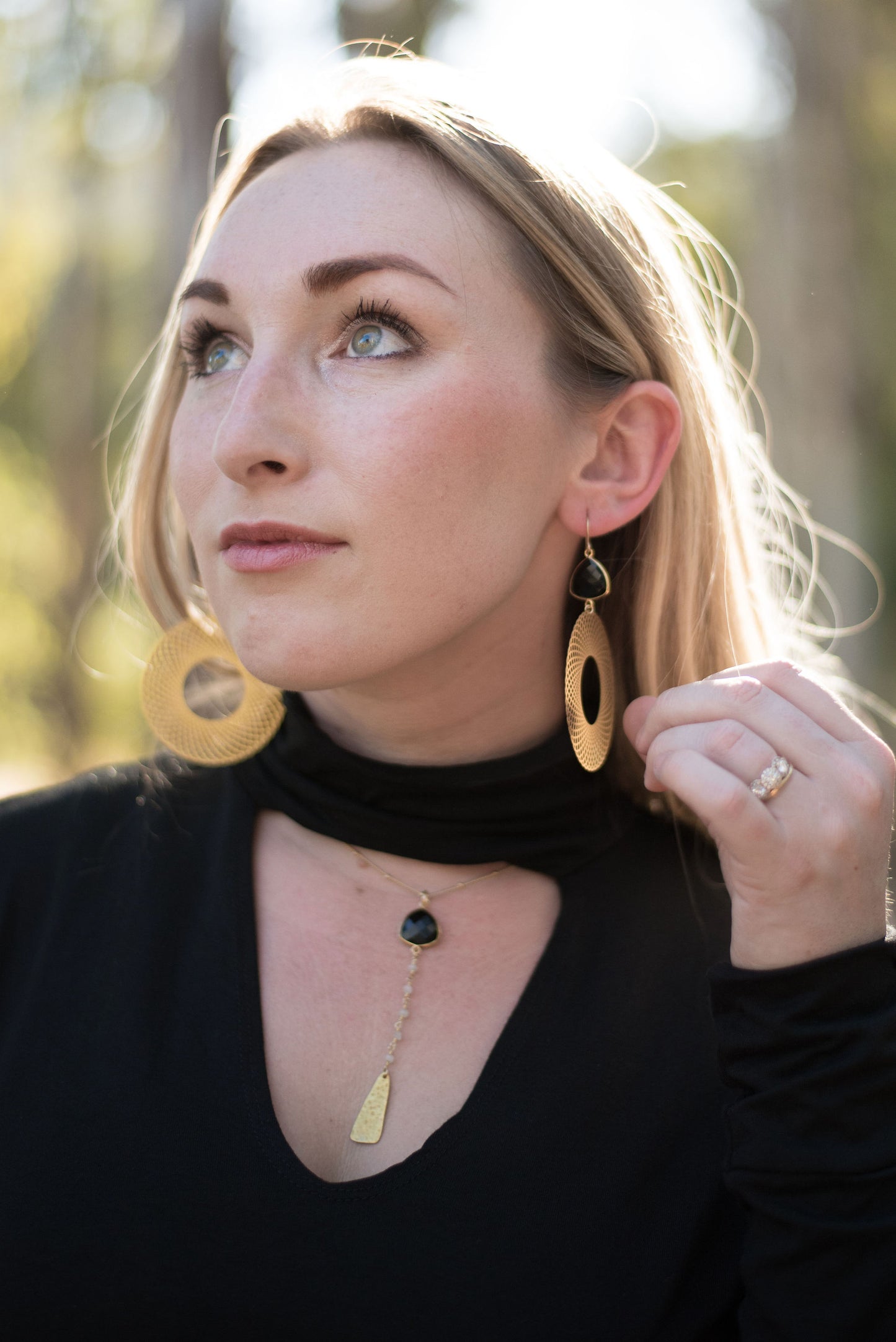 Onyx Hoops