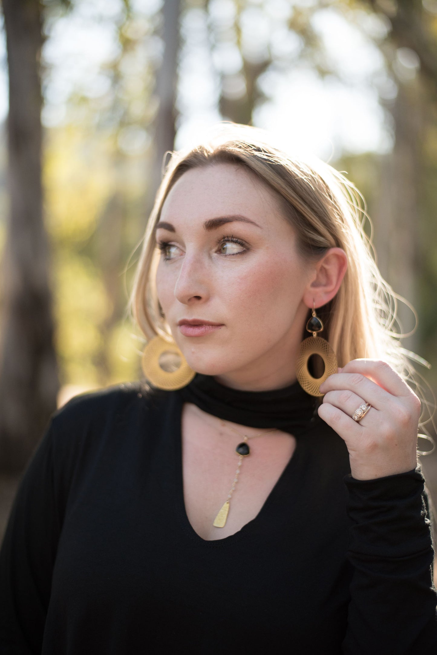 Onyx Hoops