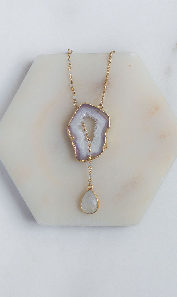 Agate Long Necklace