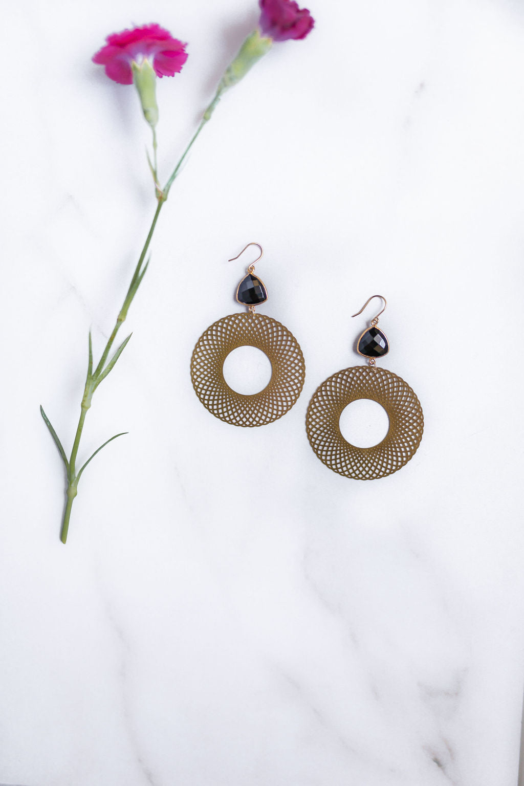 Onyx Hoops