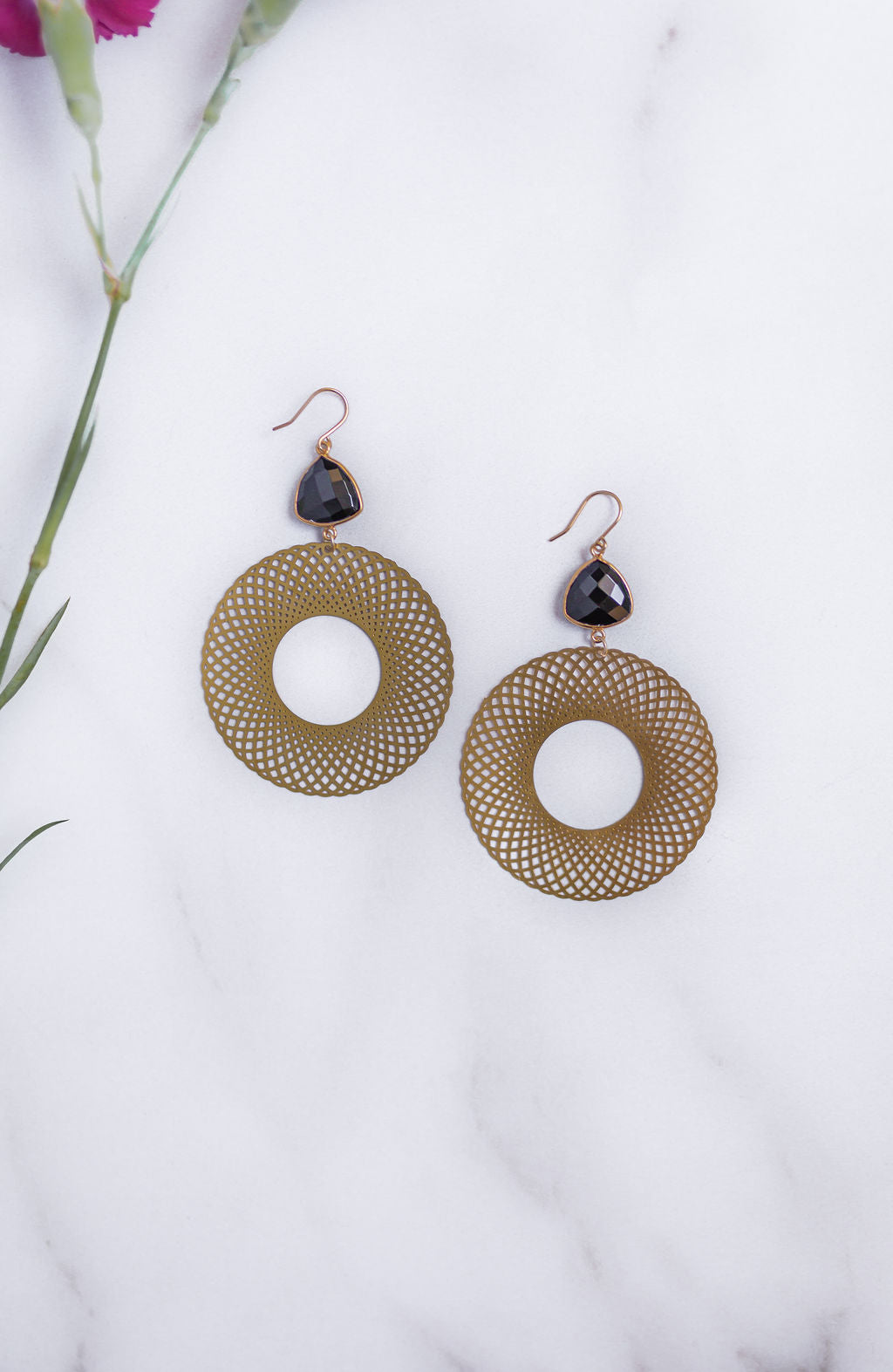 Onyx Hoops